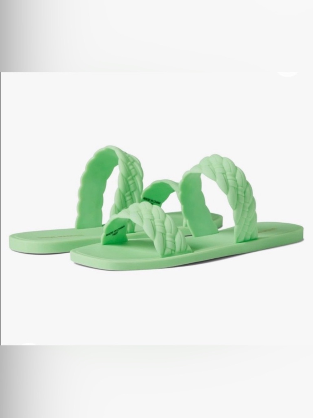 Steve Madden Bohemia Jelly Slide Sandals size 8 ladies in pistachio green